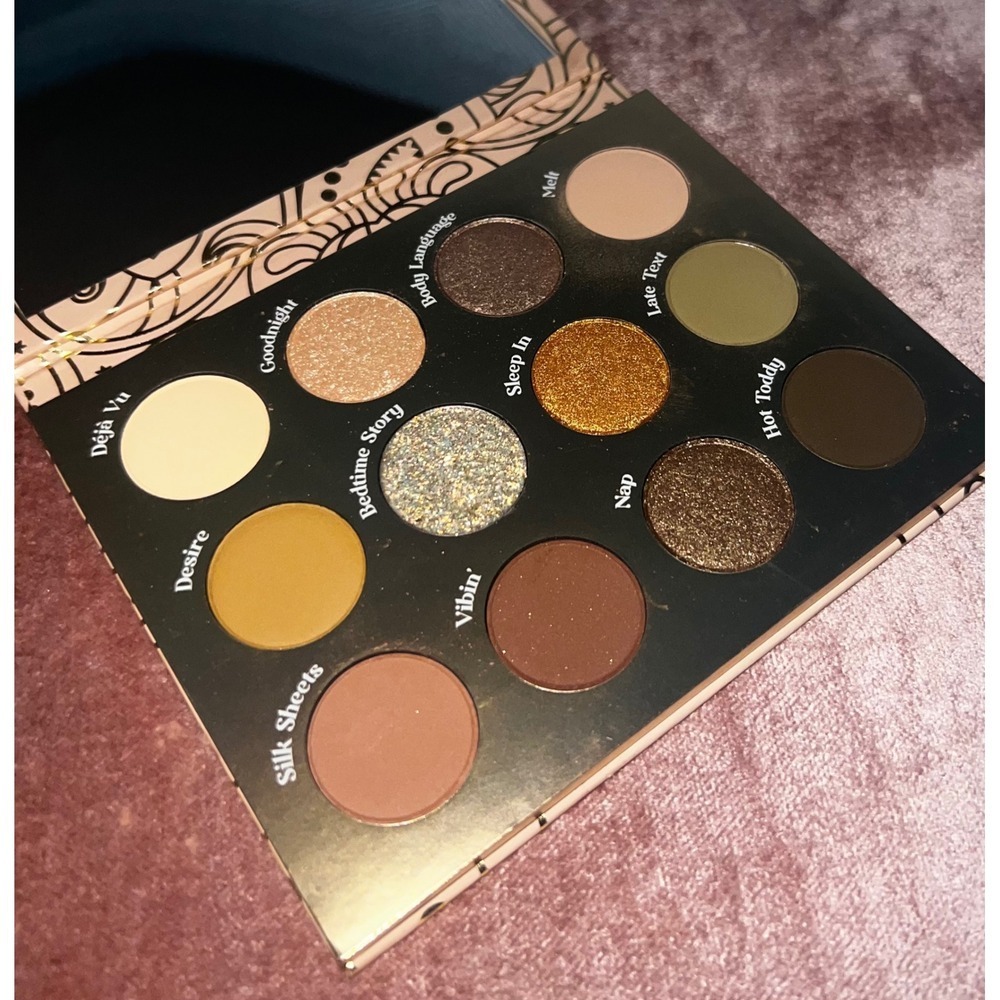 ColourPop Boudoir Noir Eyeshadow Palette 12 Pan Gold Olive Brown Neutral Makeup‎